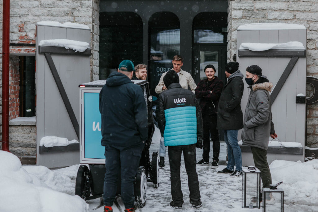 Introductory Vok e-cargo bike event for Wolt couriers