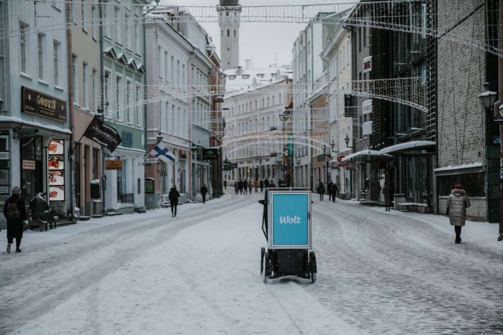Vok e-cargo bike for Wolt deliveries